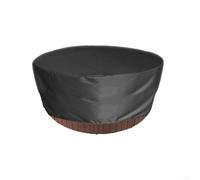 MeevrgR Cubierta inflable para bañera, cobertura completa, impermeable, a prueba de polvo, para spa, portátil, resistente, tela Oxford 210D con cordón ajustable, color negro, varios tamaños