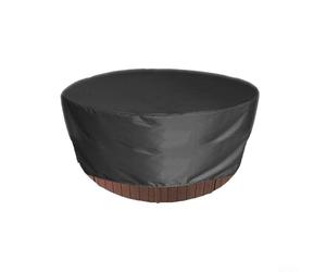 MeevrgR Cubierta inflable para bañera, cobertura completa, impermeable, a prueba de polvo, para spa, portátil, resistente, tela Oxford 210D con cordón ajustable, color negro, varios tamaños