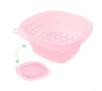 MeevrgR Cuenco de silicona plegable con rejilla de hielo para terapia facial y estimulación del nervio vago (rojo claro)