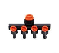 MeevrgR Divisor de manguera de agua de 4 salidas, divisor de espiga de jardín de metal con cuatro válvulas de control independientes, sistema de riego para césped y jardín para AquaControl