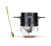 MeevrgR Embudo de filtro de café reutilizable de acero inoxidable para goteros de cono, resistente al óxido, diseño plegable y portátil para preparar café y té, alternativa sostenible a los filtros de