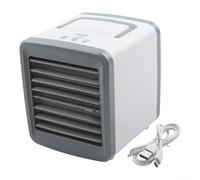 MeevrgR Enfriador de aire alimentado por USB de bajo consumo, mini acondicionador portátil con humidificador, velocidades ajustables para el hogar, oficina, uso al aire libre