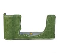 MeevrgR Funda de cámara para Fujifilm X-E5 PU cuero medio cuerpo cubierta protectora resistente a los arañazos Shell con fácil acceso (verde)