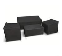 MeevrgR Fundas para muebles de jardín de tela Oxford 420D, impermeable y resistente al viento, se adapta a sillas y sofás, viene con juego de 4 piezas para protección al aire libre (negro 200D)