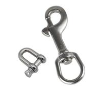 MeevrgR Grillete giratorio de acero inoxidable con giro de 360° para anillo para buceo, soporte de linterna de luz de buceo compatible con BCD y cinturón de seguridad, corrosión de grado marino 316 R