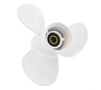 MeevrgR Hélice fueraborda para Yamaha 40-50HP 11-1/20.3 cmx33.0 cm aluminio de 3 cuchillas - Compatible con modelos F50TLRZ/F40MLHY/C40TLRY 1984-2002 Blanco Marine Reemplazo