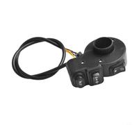 MeevrgR Interruptor de manillar de motocicleta de 7 pines de 12 V para faros delanteros y intermitentes | Control 3 en 1 para barras de 7/8 pulgadas, fácil montaje de palanca de embrague, ATV