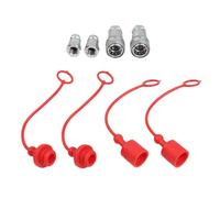 MeevrgR ISO5675 - Acopladores hidráulicos de conexión rápida para tractores, NPT 1/10.2 cm 3/20.3 cm 1/5.1 cm, presión de trabajo de 4000 PSI, acero al carbono con válvula de retención, 2 juegos