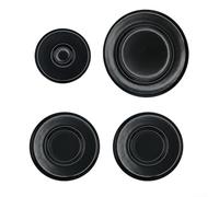 MeevrgR Juego de 4 tapas para quemador de estufa de gas, repuesto de cubiertas de hierro y aluminio compatibles con quemadores SABAF, tapa de distribución de calor negra de 55 mm/75 mm/100 mm (cóncava