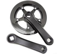 MeevrgR Juego de bielas de bicicleta para niños, manivela de aluminio con plato de acero y protector de plástico doble, 25T/28T/32T + 92-127 mm (32T 114 mm)