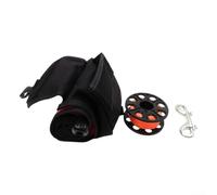 MeevrgR Juego de boya de marcador de seguridad de buceo, superficie profesional marcador de señal de buceo SMB, material de nailon SMB de buceo con carrete de bobina de 30 m y broche de acero
