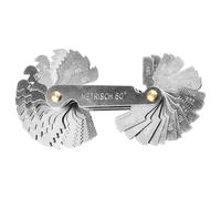 MeevrgR Juego de medidores de paso de rosca métricos e imperiales, ángulo de rosca de 60° y 55°, herramienta de medición de 51 piezas con cuchillas de acero inoxidable para inspección de metalurgia