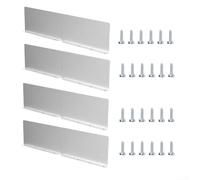 MeevrgR Juego de placas de desviación de agua de lluvia de aluminio para protección de canalones de techo, protector contra salpicaduras de Gutter Valley redirige el flujo de agua para evitar daños y