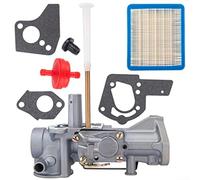 MeevrgR Kit de carburador para motores Briggs & Stratton 5HP, compatible con 130202, 135202, 137202 y más (incluye filtro de aire 491588S, filtro de combustible, juntas), sustituye a 498298, 495426,