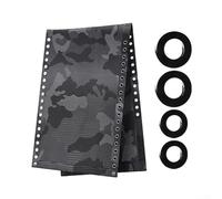MeevrgR Kit de reparación de sillas con tela de repuesto de 160 x 43 cm y 4 cuerdas elásticas para reclinables al aire libre, muebles de jardín, color negro (D)