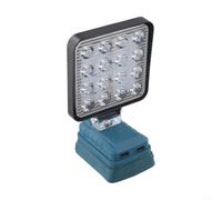 MeevrgR Lámpara de trabajo para BOSCH 10.2 cm 16-LED Foco giratorio para baterías de iones de litio Puerto de carga USB, cabezal ajustable de 90°-180° (USB+TYPE-C)