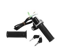 MeevrgR Mango del acelerador plegable para scooter eléctrico con bloqueo, compatible con 24 V, 36 V, 48 V, 60 V, 9 luces, para aleación de aluminio de 20 x 15 x 4 cm, PVC, ABS, negro, 60 V