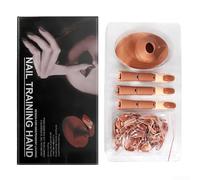 MeevrgR Mano de práctica de uñas de goma con puntas intercambiables, herramienta de entrenamiento realista para estudiantes de manicura, diseño compacto de 25 cm, para todas las técnicas de arte de