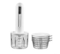 MeevrgR Molinillo eléctrico de carne pequeño procesador de alimentos para ajo, verduras y carne con 3 tazas de carga USB, aparato de cocina compacto, negro o blanco (blanco)