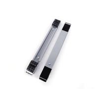 MeevrgR Muebles ajustables - Juego de 2 rodillos para electrodomésticos de alta resistencia con 24 ruedas de polietileno, capacidad de 300 kg, base extensible de 46-71 cm para arandelas (plateado)