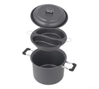 MeevrgR Olla plegable de acero inoxidable de 6 L para camping, utensilios de cocina plegables de doble propósito para cocinar, reuniones y almacenamiento portátil