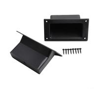MeevrgR Paquete de 2 manijas empotrables de plástico negro para gabinete de equipo de audio, funda de vuelo resistente, 20 cm (WG13470)