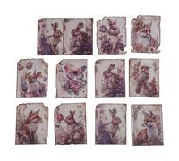 MeevrgR Paquete de papel de jardín de 30 piezas | Suministros de álbumes de recortes de 14 x 11 cm para diarios basura, collage y proyectos de manualidades (4 jardines de animales)