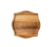 MeevrgR Plato de madera natural para cena, té, aperitivos, postres, decoración rústica, vajilla, 20 x 20 cm o 25 x 25 cm, tamaño (S)