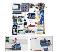 MeevrgR R3 para kit de inicio compatible con Arduino incluye módulo de fuente de alimentación y módulo supersónico perfecto para proyectos electrónicos de bricolaje para principiantes