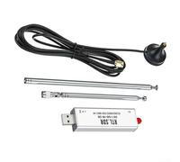 MeevrgR Receptor de banda completa 100kHz-1.7GHz con RTL2832U R820T2 - TCXO 1ppm Estabilidad para ADS-B AIS Aviación Radio FM AM - USB Plug and Play (con antena)