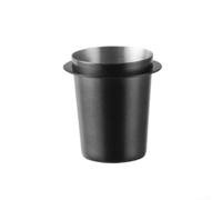 MeevrgR Recipiente dosificador de metal de 51 mm para granos de café, profesional para accesorios de barista, taza dosificadora de reducción estática para máquinas de espresso, color plateado (negro