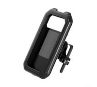 MeevrgR Soporte de teléfono para motocicleta, a prueba de golpes, funciona con tacto y rotación de 360 grados, color negro