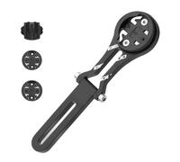 MeevrgR Soporte para computadora de bicicleta Garmin Cateye para Bryton, montaje en ángulo ajustable con extensión de vástago de aleación de aluminio, negro/rojo/plateado