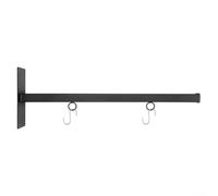 MeevrgR Soporte para letreros colgantes de acero inoxidable negro de 24 pulgadas, sostiene carteles de hasta 18 x 12 pulgadas, incluye 2 ganchos en S, para montaje en pared o poste (accesorios no