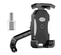 MeevrgR Soporte para teléfono de motocicleta, soporte seguro para espejos retrovisores con ángulos de visión ajustables y diseño antideslizante (retrovisor)