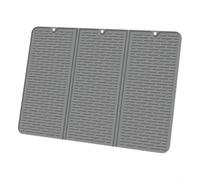 MeevrgR Tapete de silicona para secar platos, 71 x 50 cm, gran almohadilla antideslizante para drenaje de cocina con bordes elevados, plegable y enrollable, apto para lavavajillas, multiusos para