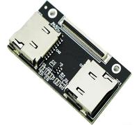 MeevrgR Tarjeta S-D de doble ranura a placa adaptadora ZIF - Soporta 2x SDXC de hasta 1TB cada una, 2.5 cm x 4.6 cm, para placas base industriales con interfaz de almacenamiento ZIF