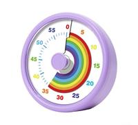 MeevrgR Temporizador visual para niños con pantalla arcoíris | Herramienta de gestión del tiempo para la escuela, el hogar y el aula | Soporta habilidades de autorregulación y planificación (morado)