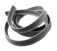 MeevrgR Tira flexible de silicona para tapón de agua de ducha, barrera de sellado flexible para baño, cocina, umbral, impermeable, resistente al viento, gris transparente, 100-300 cm (gris 2,5 m)