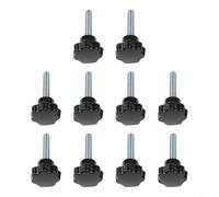 MeevrgR Tornillos de agarre Seven Star con mango de ciruela, rosca M8, 10 sujetadores de apriete manual para proyectos de bricolaje