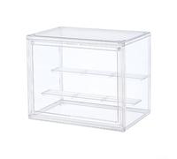 MeevrgR Vitrina acrílica transparente con 3 niveles extraíbles, escaparate a prueba de polvo para autos de juguete, figuras de acción y coleccionables, montaje sin herramientas y niveles ajustables
