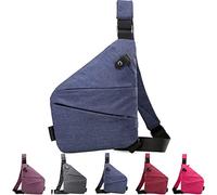 MEFESE 2023 New Personal Flex Bag - Fashion Anti-Thief Slim Sling Bag, Multipurpose Crossbody Backpack for Outdoor (Color : Blauw, Size : Right)