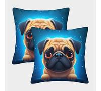 MEFESE Carlino Fundas Cojines Antialérgicas 2 Piezas Funda De Almohada Diseño 3D Un Detalle Romántico para La Persona Que Amas 45x45cm