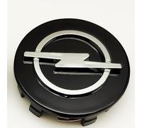 MEFFEE 4X Coche Tapas Centrales Llantas para 56mm Opel Astra Zafira Corsa Mokka, Tapacubos Rim Hub Caps Cubo Rueda Buje Impermeable Robusto Resistente ArañAzos Accesorios,Black