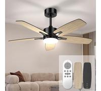 Mefine Ventilador de Techo con Luz 106cm, Silencioso, Motor DC