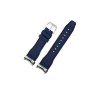 Mefloar Adaptador curvo de 21mm 22mm Wstch Strop Compatible con Tudor Black Bay Small Red Flower Rubber Wstch Strap Small Monster Acero inoxidable Accesorios for hombres(Dark blue silver,22mm width)