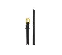 Mefloar Compatible con Ferragamo F43030017 F43020017 y herramientas. Correa de reloj de cuero con muescas de 8mm for mujer(Black-Gold)
