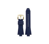 Mefloar Compatible con Michael Kors Mk 8184 8729 9020 MK8152 9020 9026 8296 8445 29x13mm, pulsera suave de goma(Blue gold)