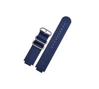 Mefloar Compatible con Timex T2N721 T2N720 739 TW2T3600, anillo de acero inoxidable de 24-16mm, correa de reloj negra, azul y verde(Blue-silver)