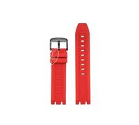 Mefloar Compatible con TissoT t-sport Racing Series T115 T115.417 T115417 accesorios de correa de reloj deportivo de goma for hombres y herramientas gratuitas(Red-black buckle)